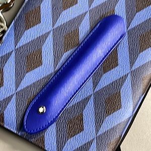 - Montblanc leather Pen Case Sleeve pouch , Pen bag Mont Blanc blue